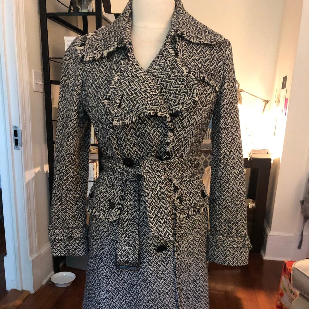 Chanel-inspired Banana Republic Tweed Trench Coat
